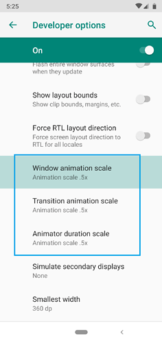 Animation speed setting