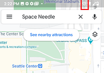 Location icon at the top